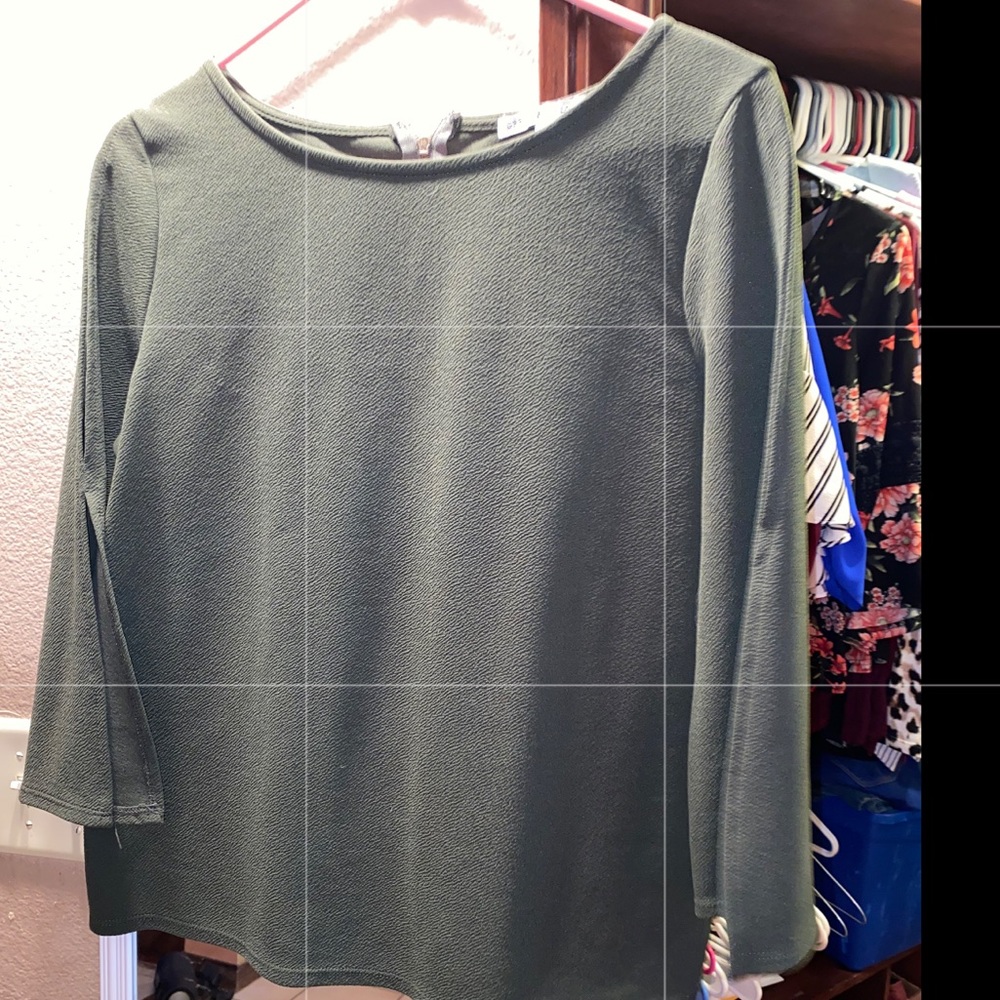 Army green blouse